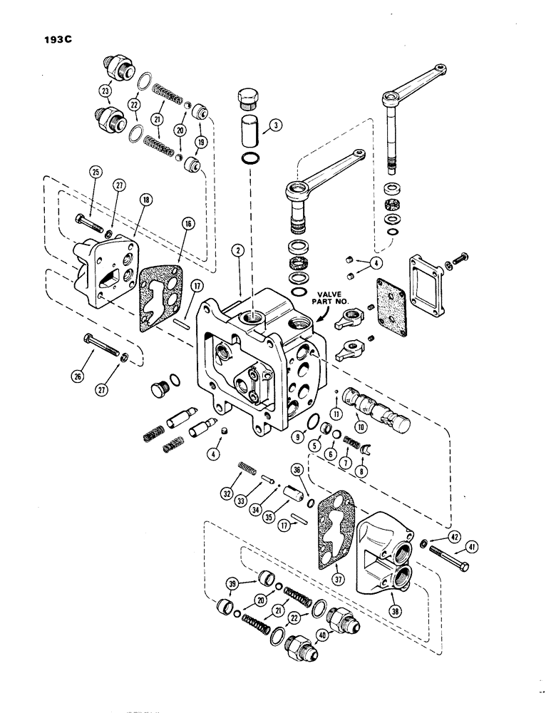 Схема запчастей Case IH 1270 - (193C) - A66474 HYDRAULIC CONTROL VALVE, LEFT HAND OPTIONAL (08) - HYDRAULICS