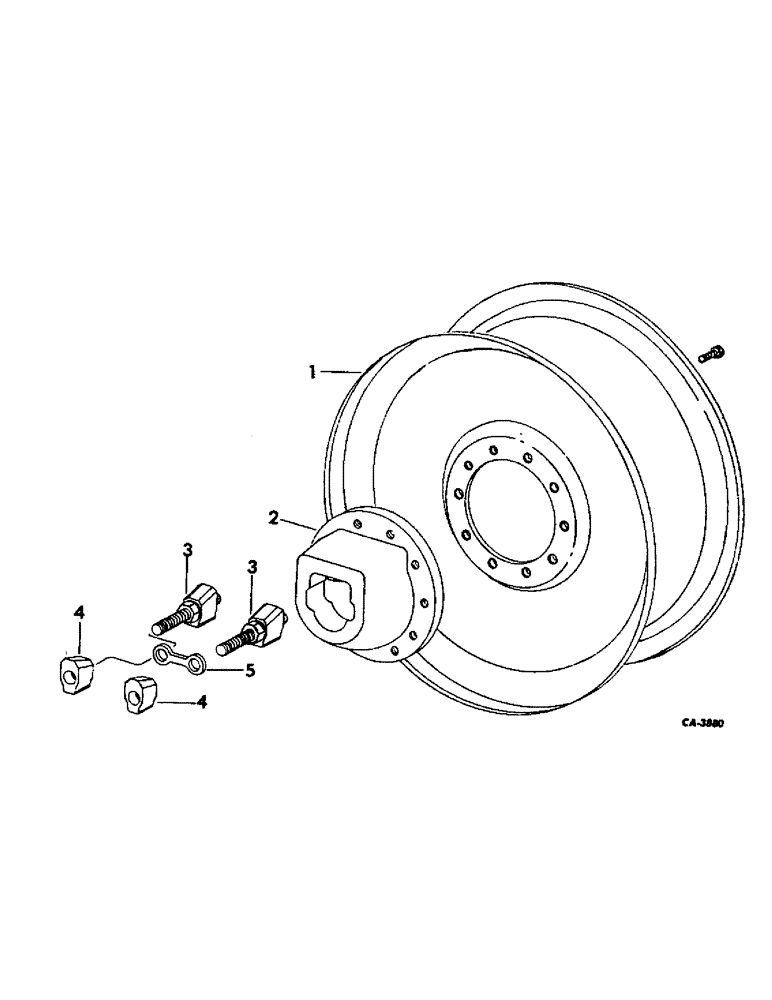 Схема запчастей Case IH 1566 - (15-04) - WHEELS AND TRACTION, OUTER DUAL REAR WHEELS Wheels & Traction