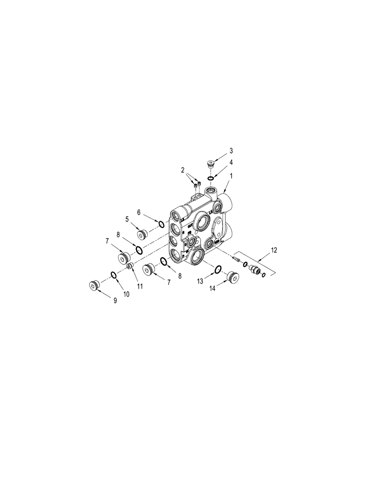 Схема запчастей Case IH STX375 - (08-48) - MEGA FLOW HYDRAULIC MANIFOLD ASSY. (08) - HYDRAULICS