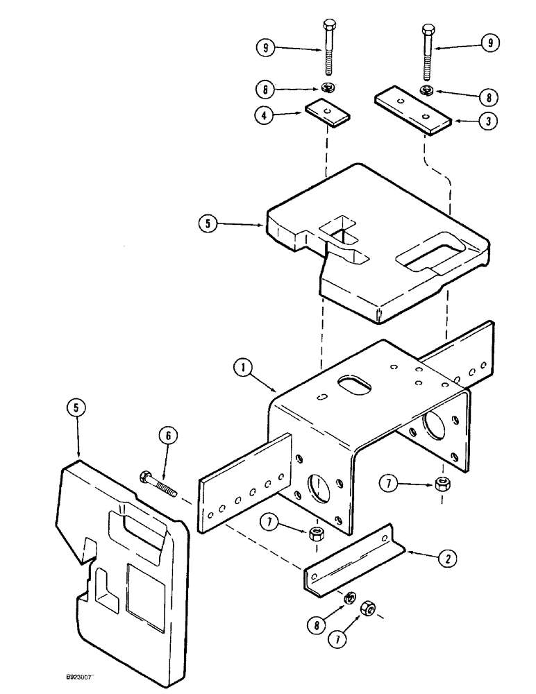 Схема запчастей Case IH 1688 - (5-46) - STEERING AXLE WEIGHTS (04) - STEERING