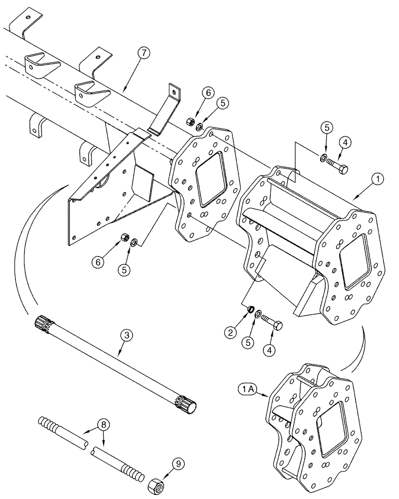 Схема запчастей Case IH 2366 - (06-27) - AXLE - EXTENSION (03) - POWER TRAIN