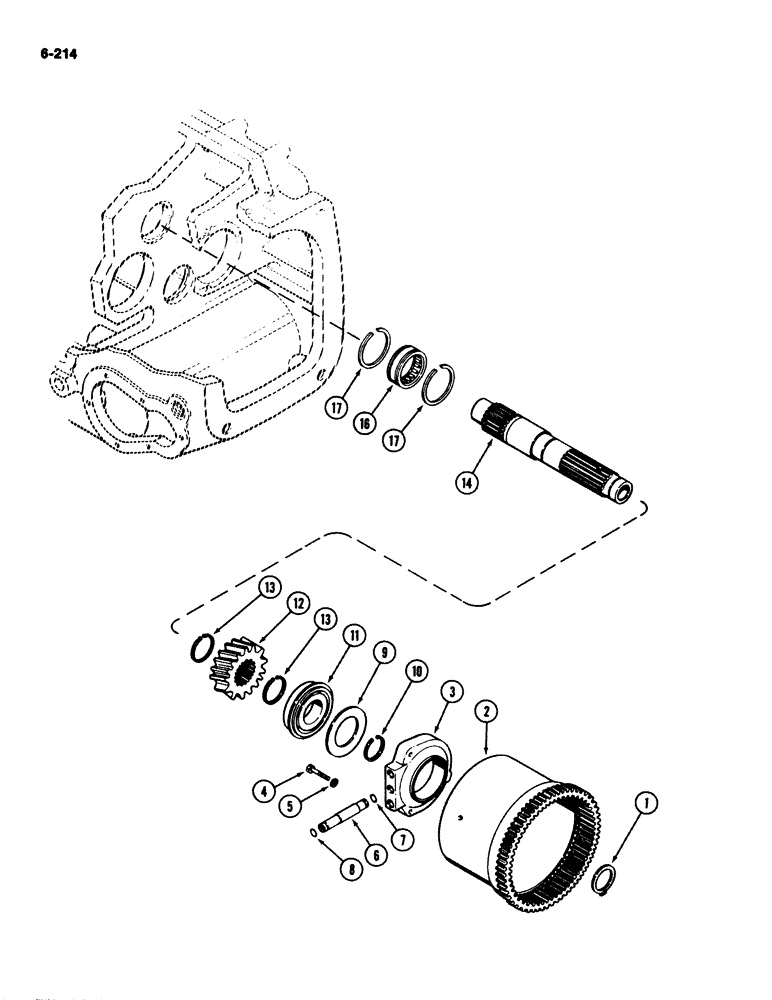 Схема запчастей Case IH 2294 - (6-214) - POWER SHIFT TRANSMISSION, PLANETARY OUTPUT (06) - POWER TRAIN