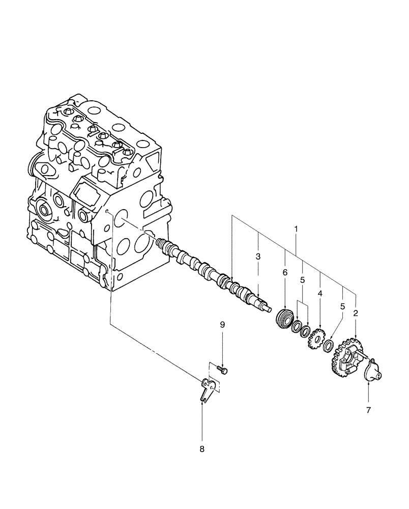 Схема запчастей Case IH FARMALL 31 - (01.02) - CAMSHAFT (01) - ENGINE