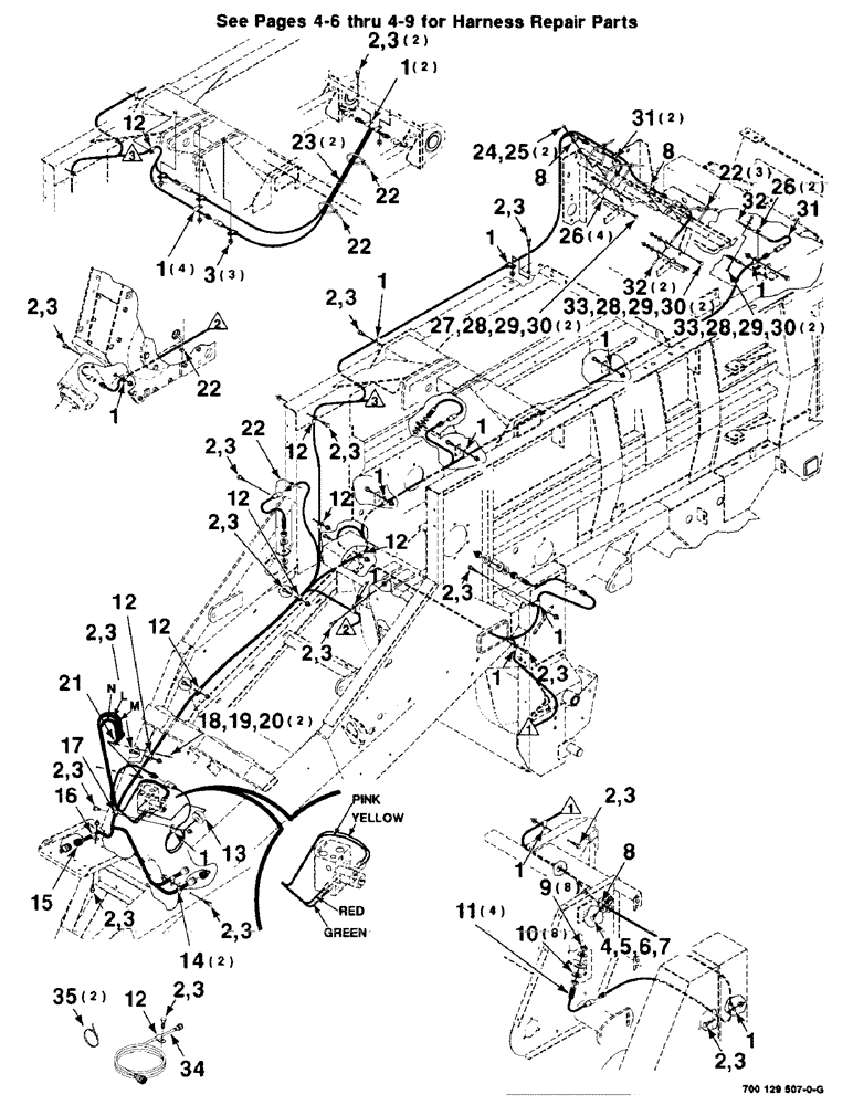 Схема запчастей Case IH 8575 - (4-02) - ELECTRICAL WIRING AND SENSOR ASSEMBLY (06) - ELECTRICAL