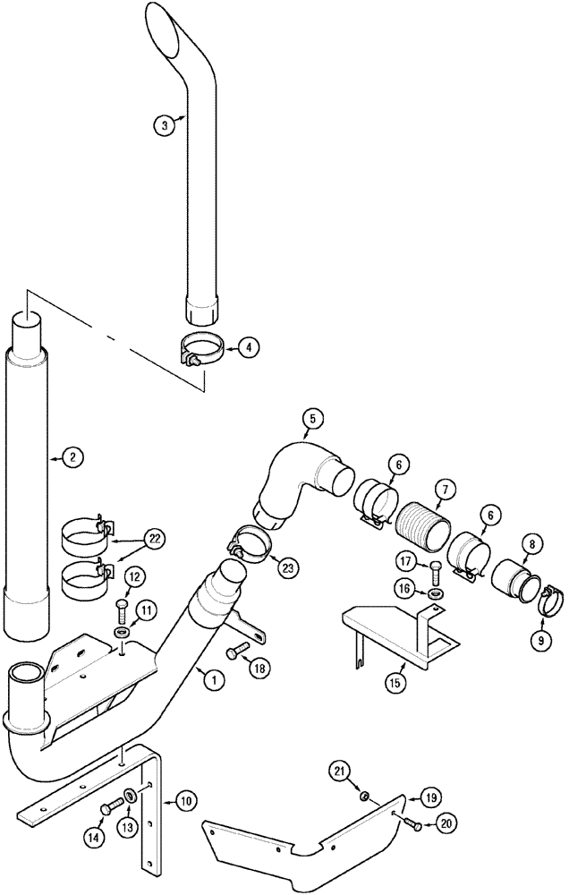 Схема запчастей Case IH MX110 - (02-14) - VERTICAL EXHAUST - WITHOUT CAB (02) - ENGINE