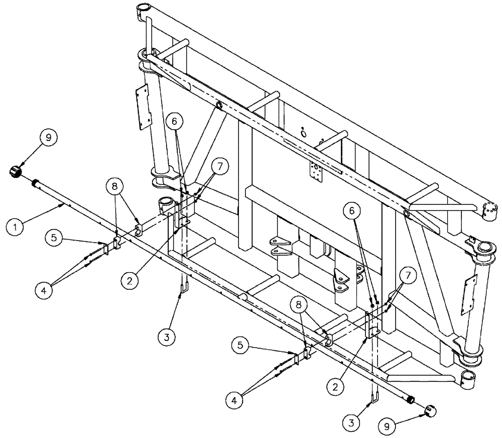 Схема запчастей Case IH SPX3310 - (09-039) - NOZZLE SPACING GROUP, 5 SECTION CTR 10" Liquid Plumbing