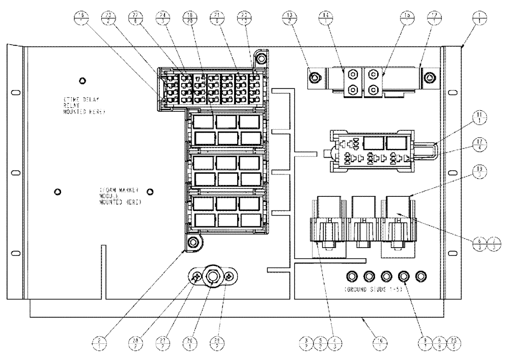 Схема запчастей Case IH 3210 - (10-002) - MAIN ELECTRICAL CAB MODULE (06) - ELECTRICAL