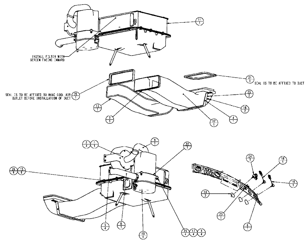 Схема запчастей Case IH TITAN 3020 - (01-016) - HVAC CCM ASSEMBLY (10) - CAB