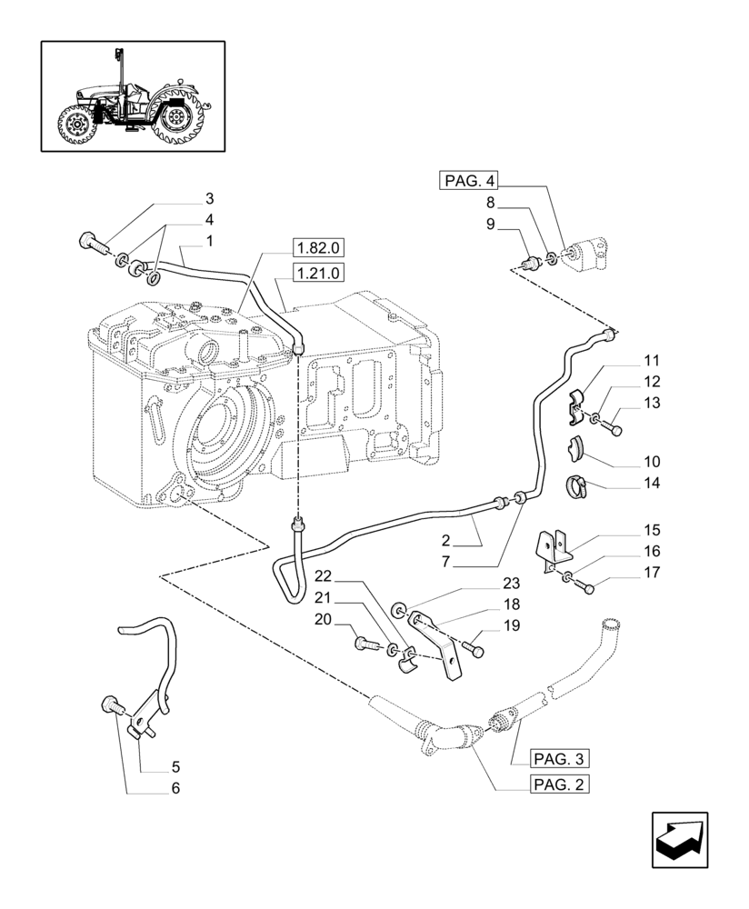 Схема запчастей Case IH JX1095N - (1.82.1[01]) - LIFTER, LINES (07) - HYDRAULIC SYSTEM