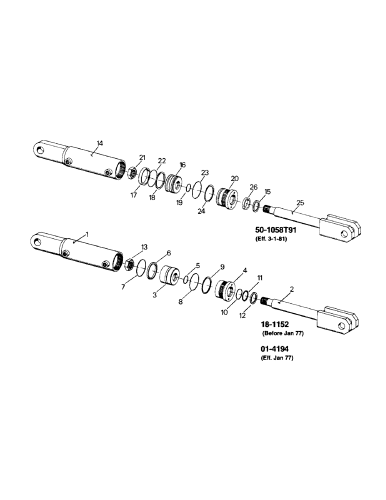 Схема запчастей Case IH ST310 - (10-03) - 3-PT. HITCH CYLINDERS (18) - MISCELLANEOUS