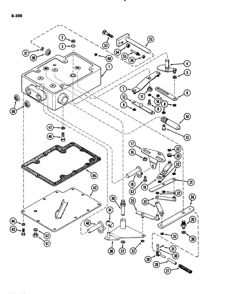 Схема запчастей Case IH 2294 - (8-398) - DRAFT CONTROL SENSING LINKAGE (08) - HYDRAULICS