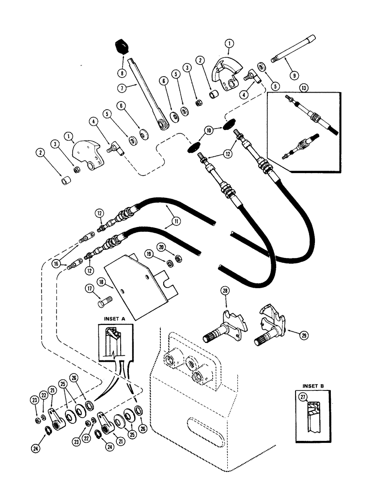 Схема запчастей Case IH 2470 - (118) - RANGE SHIFT LINKAGE (06) - POWER TRAIN