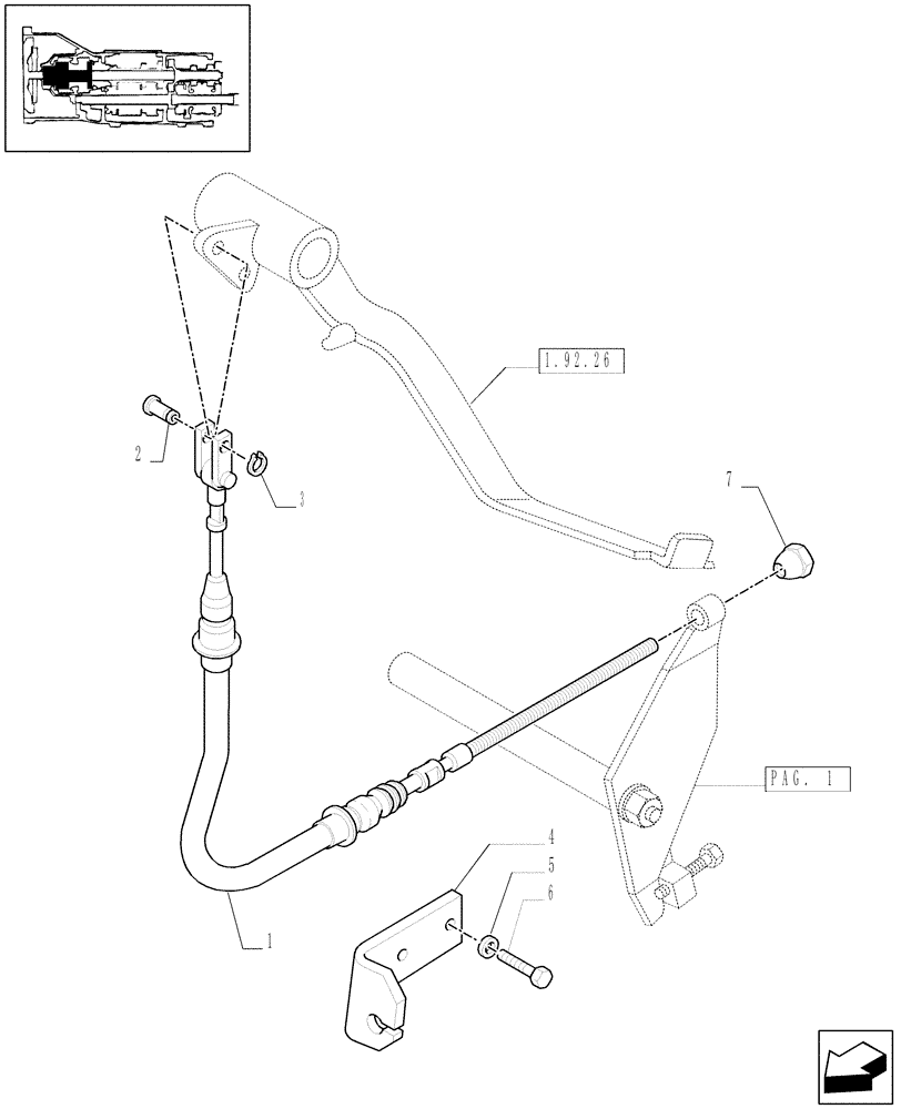 Схема запчастей Case IH JX1085C - (1.26.2[02]) - LEVERS AND TIEROD (03) - TRANSMISSION