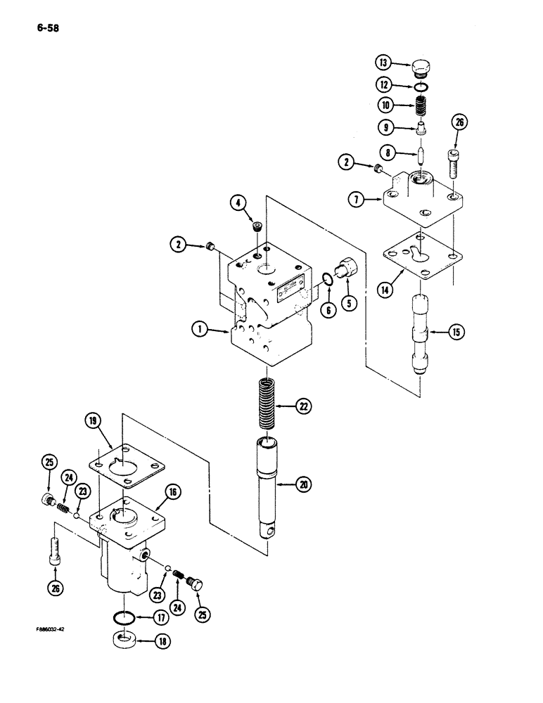 Схема запчастей Case IH 9170 - (6-58) - PTO ASSEMBLY, CONTROL VALVE (06) - POWER TRAIN