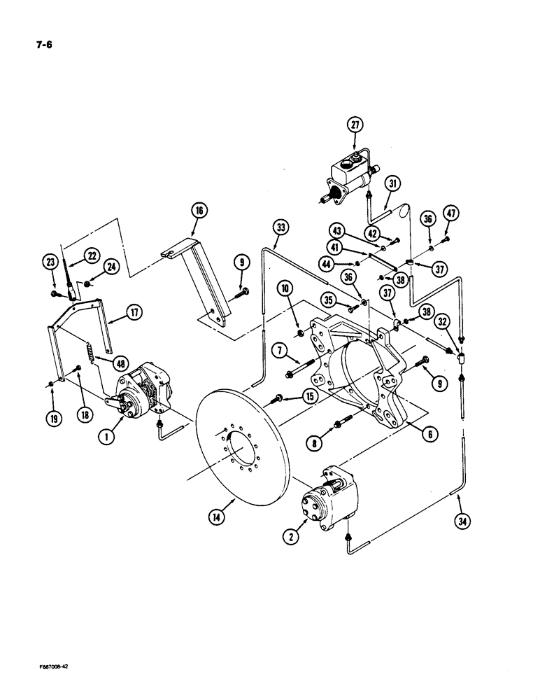 Схема запчастей Case IH 9170 - (7-06) - BRAKE SYSTEM (07) - BRAKES