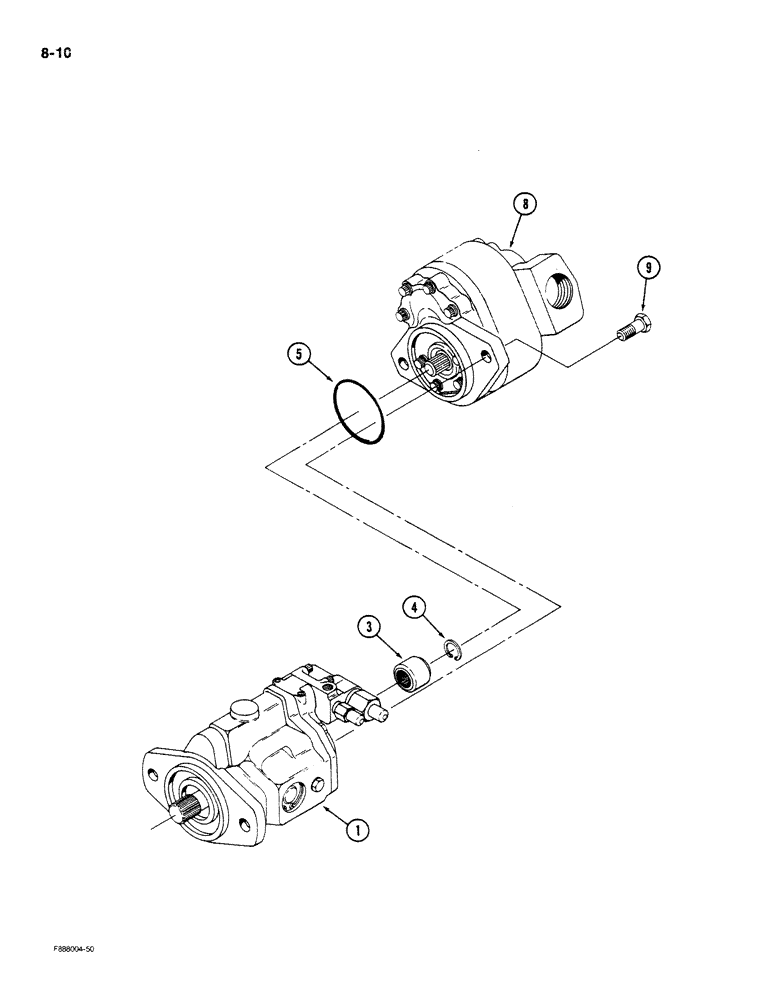 Схема запчастей Case IH STEIGER - (8-010) - HYDRAULIC PUMP ASSEMBLY (08) - HYDRAULICS