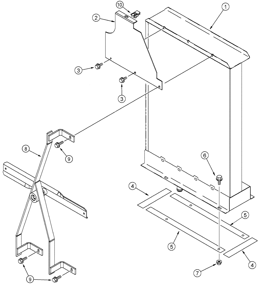 Схема запчастей Case IH 2388 - (08-06) - OIL COOLER - MOUNTING - BSN JJC0273000 (07) - HYDRAULICS