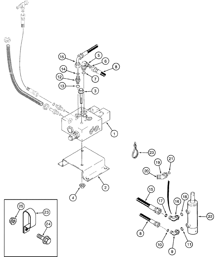 Схема запчастей Case IH 2388 - (08-24) - HYDRAULICS - FEEDER CLUTCH (07) - HYDRAULICS