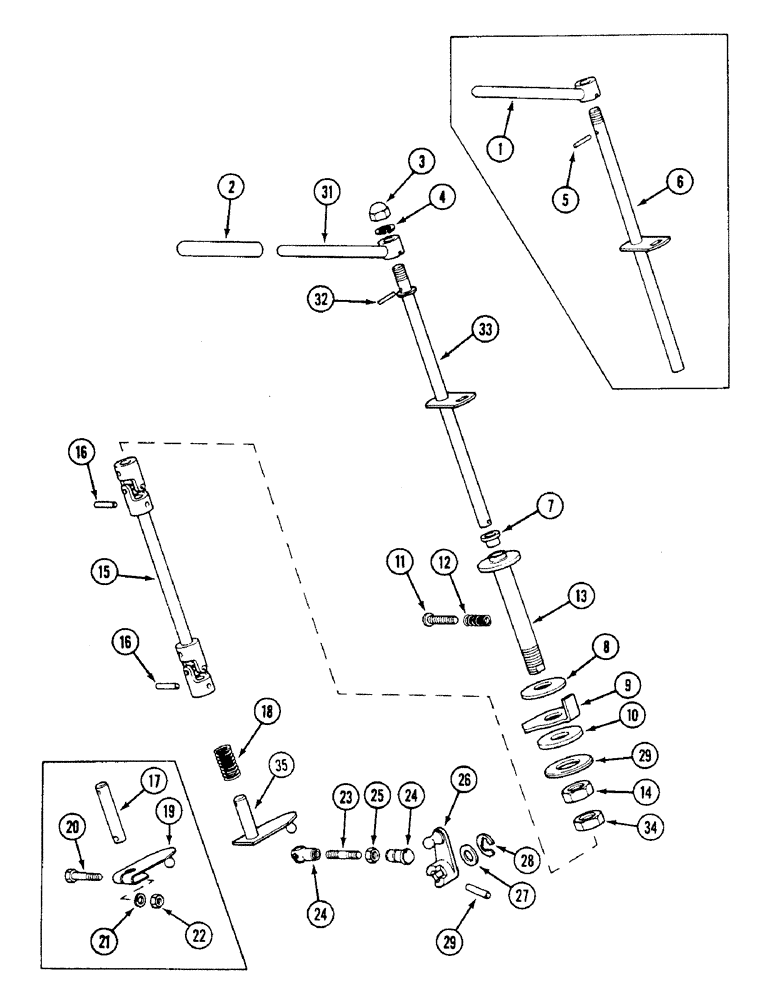 Схема запчастей Case IH 1494 - (3-042) - THROTTLE HAND CONTROL, TRACTORS WITH CAB (03) - FUEL SYSTEM