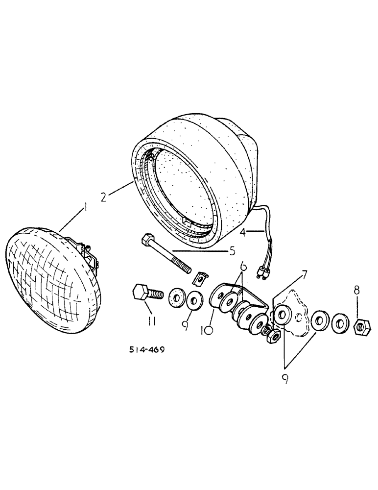 Схема запчастей Case IH 785 - (08-037) - PLOUGH LAMP (06) - ELECTRICAL