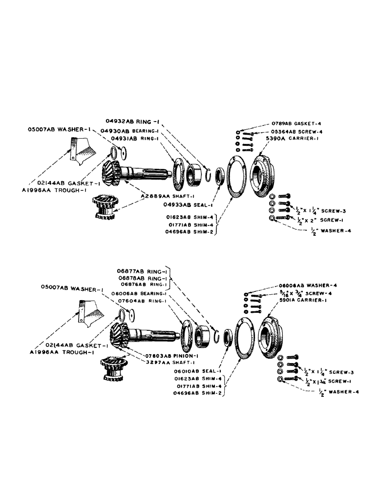 Схема запчастей Case IH DV-SERIES - (052) - CLUTCH SHAFT, CLUTCH SHAFT FOR TRACTORS HAVING, 3261AA GEAR (06) - POWER TRAIN