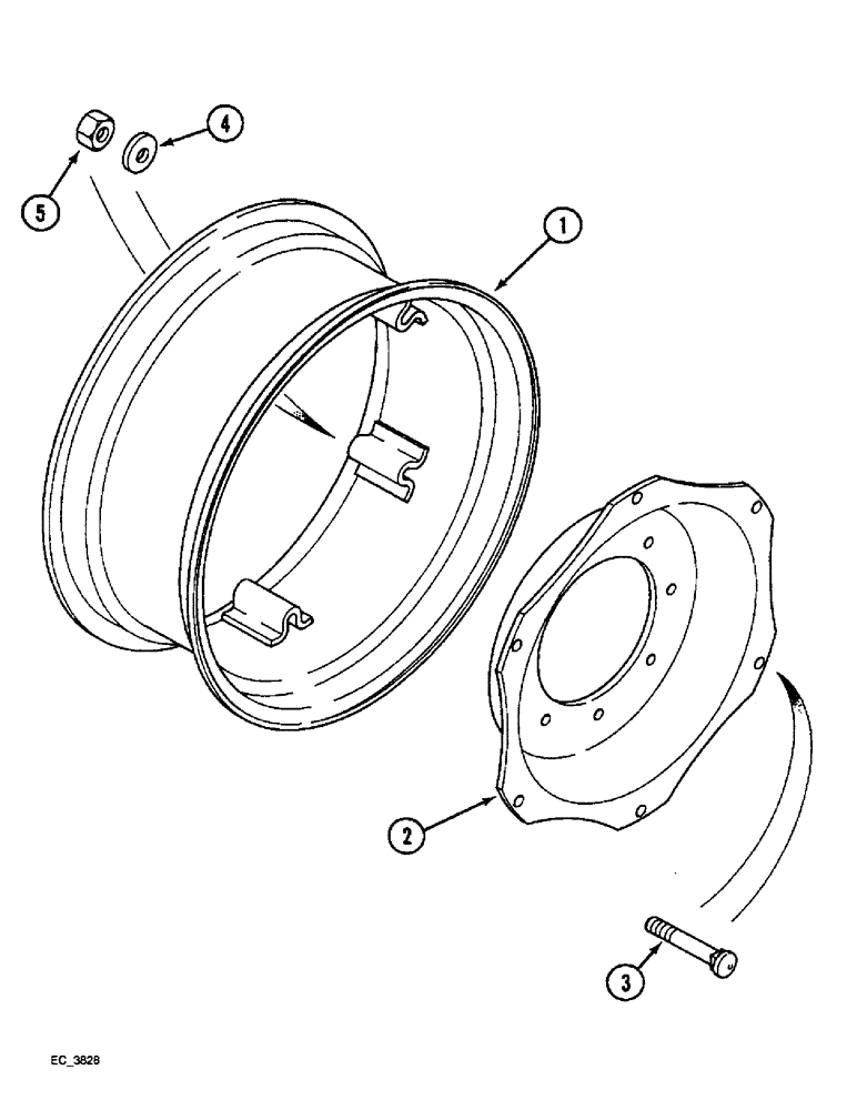 Схема запчастей Case IH 4240 - (5-54) - FRONT WHEELS, "CAN - AM" (05) - STEERING