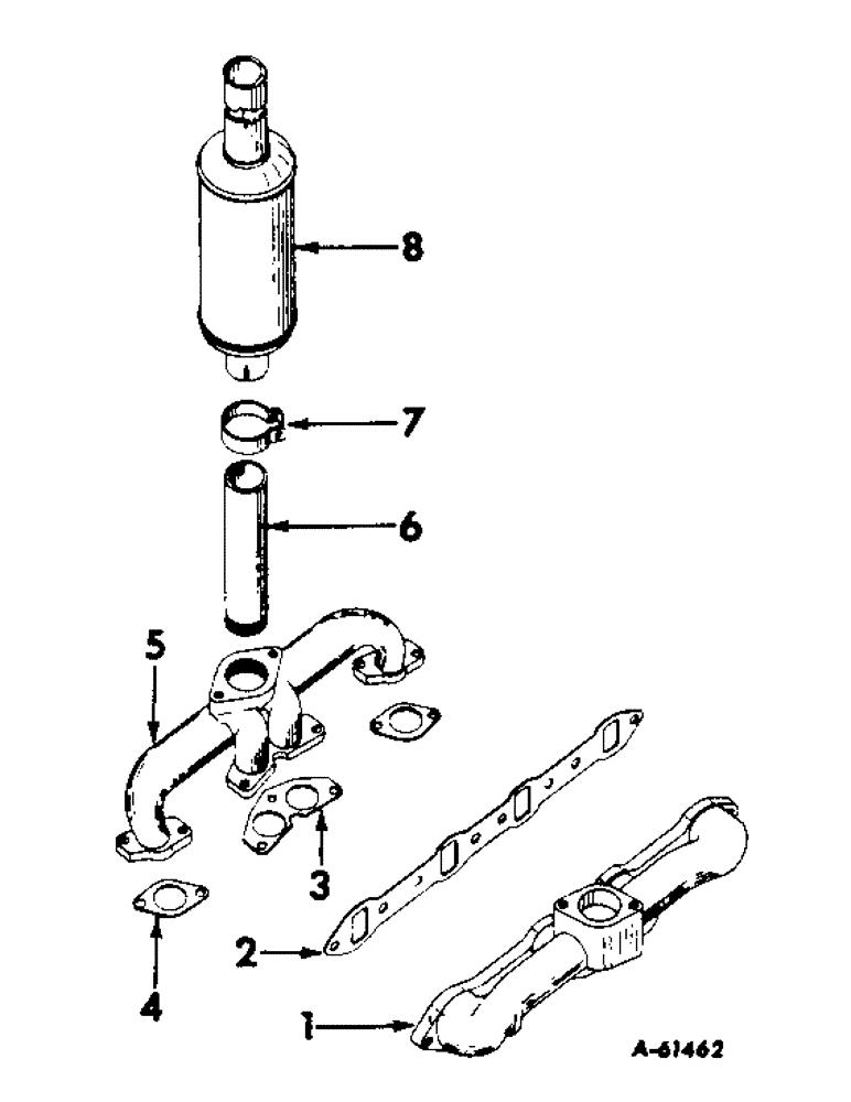 Схема запчастей Case IH 330 - (029) - DIESEL ENGINE, INTAKE MANIFOLD AND VERTICAL EXHAUST SYSTEM (01) - ENGINE