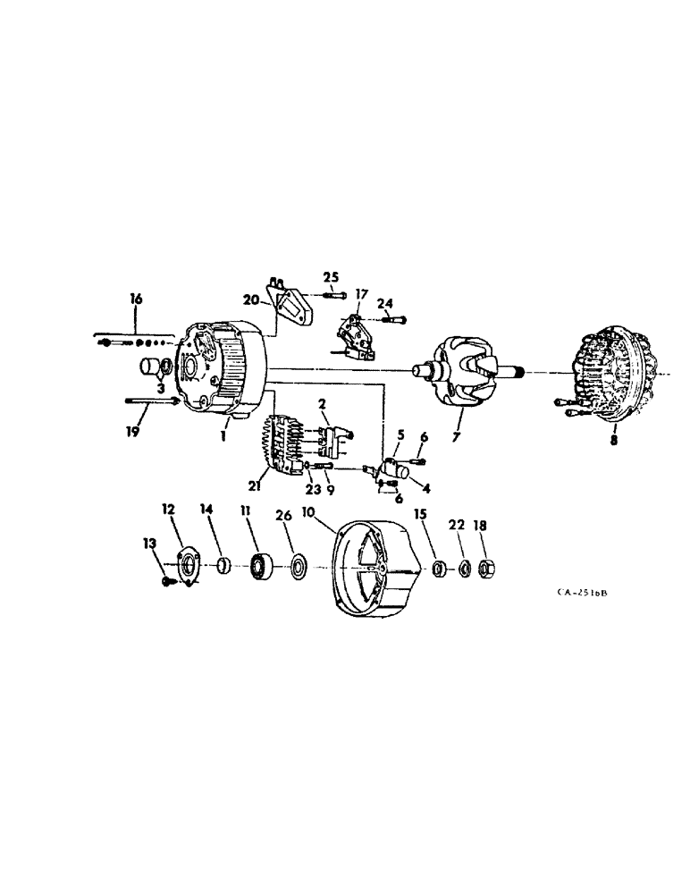 Схема запчастей Case IH 464 - (08-02) - ELECTRICAL, ALTERNATOR-GENERATOR, DELCO REMY (06) - ELECTRICAL