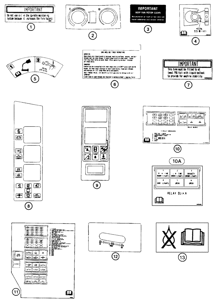 Схема запчастей Case IH 2555 - (09F-24) - DECALS -JJC0157149 (12) - CHASSIS