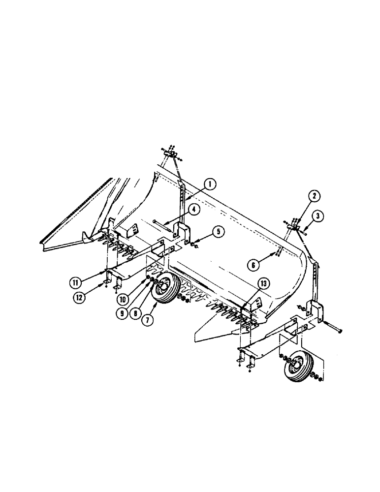 Схема запчастей Case IH 1075 - (062[A]) - HI-CLEARANCE GAUGE WHEELS 12 FT. TO 14 FT. AUGER HEADER (58) - ATTACHMENTS/HEADERS