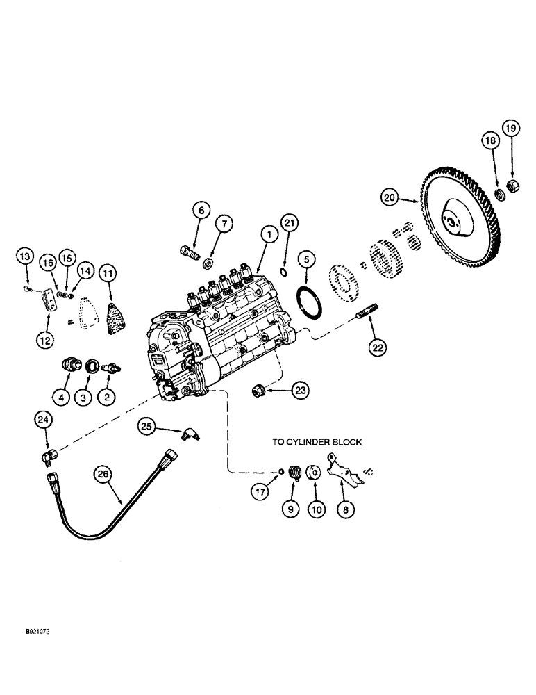 Схема запчастей Case IH 2022 - (3-12) - FUEL INJECTION PUMP AND DRIVE, 6TA-830 ENGINE (02) - FUEL SYSTEM