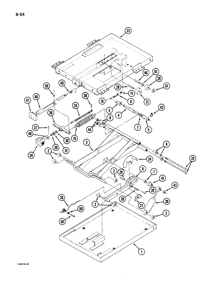 Схема запчастей Case IH 9150 - (9-54) - VINYL SEAT, MECHANICAL SUSPENSION (09) - CHASSIS/ATTACHMENTS