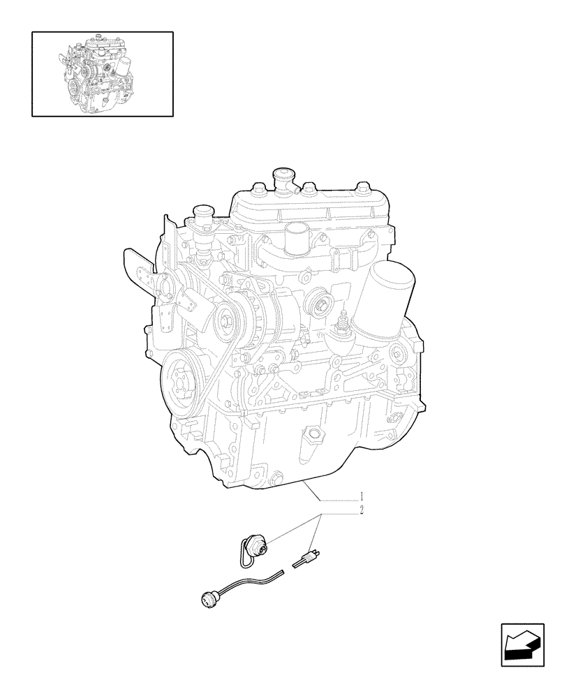 Схема запчастей Case IH JX1060C - (0.02.1) - ENGINE (01) - ENGINE