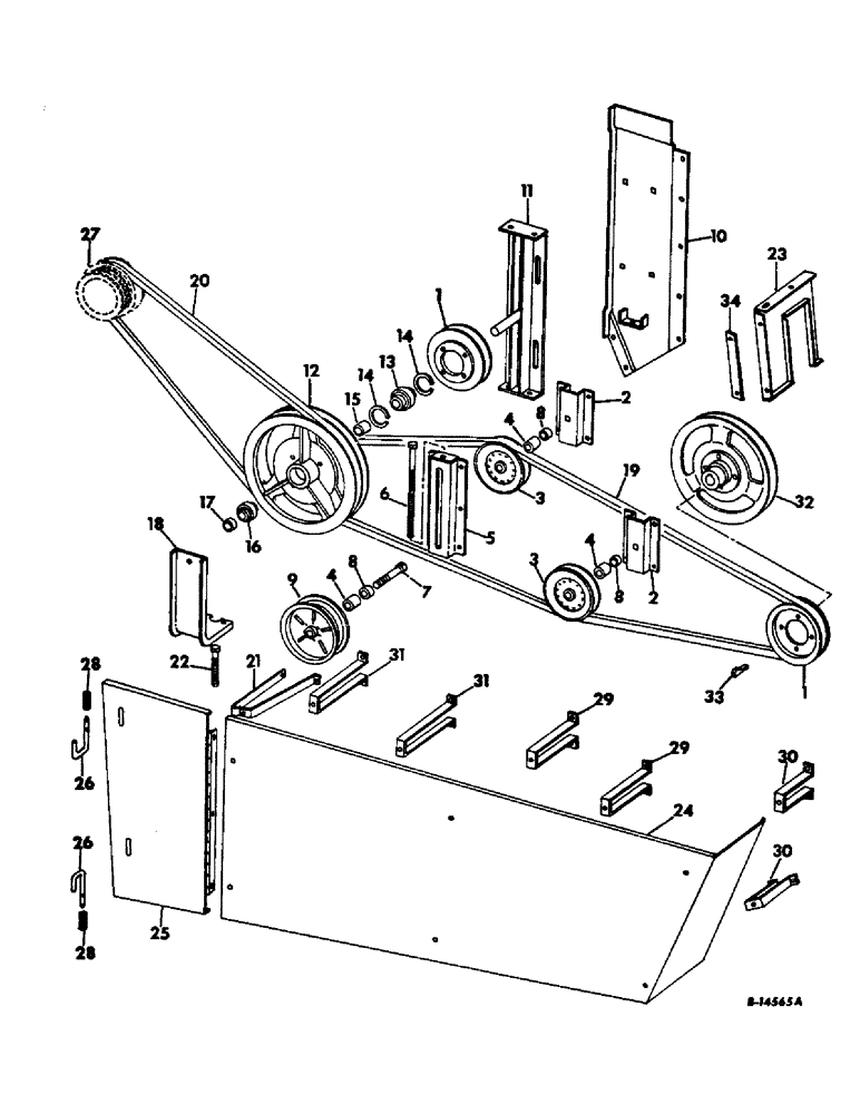 Схема запчастей Case IH 815 - (R-66) - SEPARATOR, STRAW CHOPPER DRIVE, SERIAL NO. 3783 AND BELOW Separation