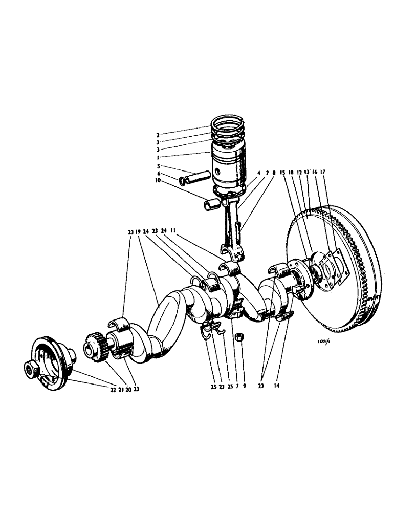 Схема запчастей Case IH 995 - (A04) - ENGINE, PISTONS AND CRANKSHAFT, 990, 995, 996, 1210 AND 1212 TRACTORS (01) - ENGINE