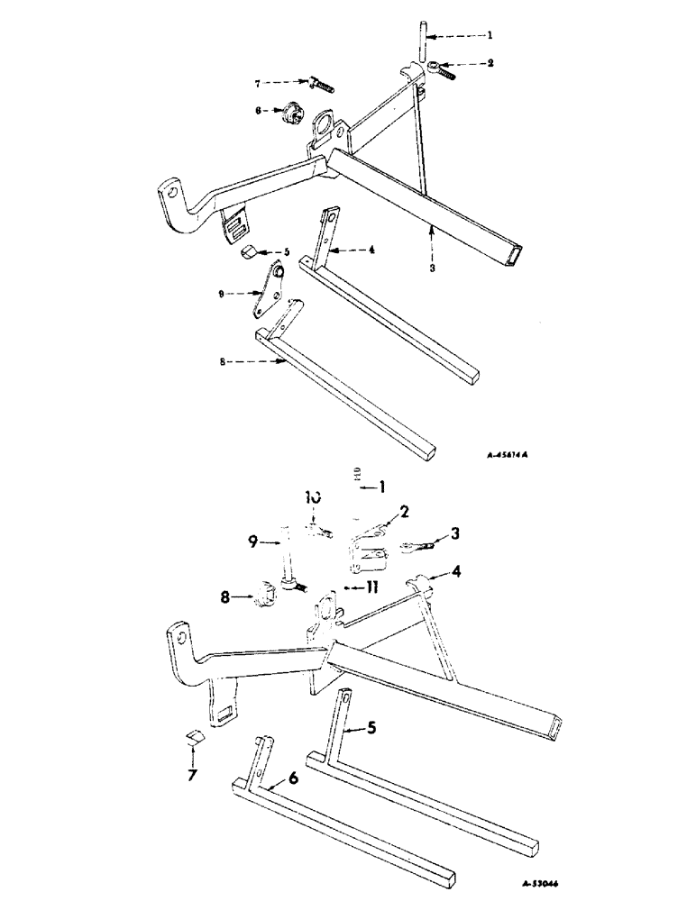 Схема запчастей Case IH 261 - (P-02[A]) - MAIN FRAME AND ROCKSHAFT 