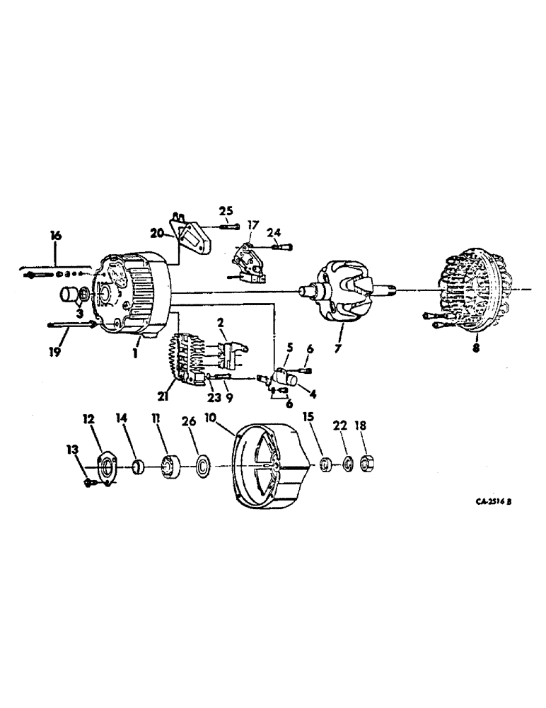 Схема запчастей Case IH 414 - (379) - ELECTRICAL SYSTEM, ALTERNATOR GENERATOR, DELCO-REMY, 416, CH1696 AND ABOVE, 422, CH3167 AND ABOVE (55) - ELECTRICAL SYSTEMS