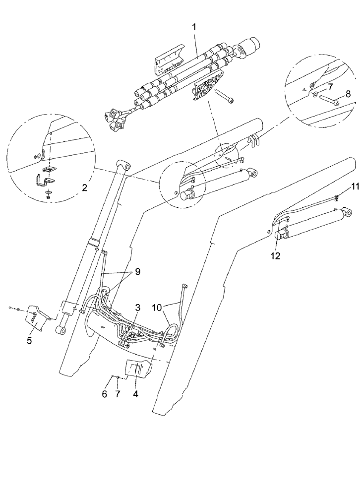 Схема запчастей Case IH LX760 - (35.100.AR[10]) - LOADER ARM HYDRAULICS - NSL (35) - HYDRAULIC SYSTEMS