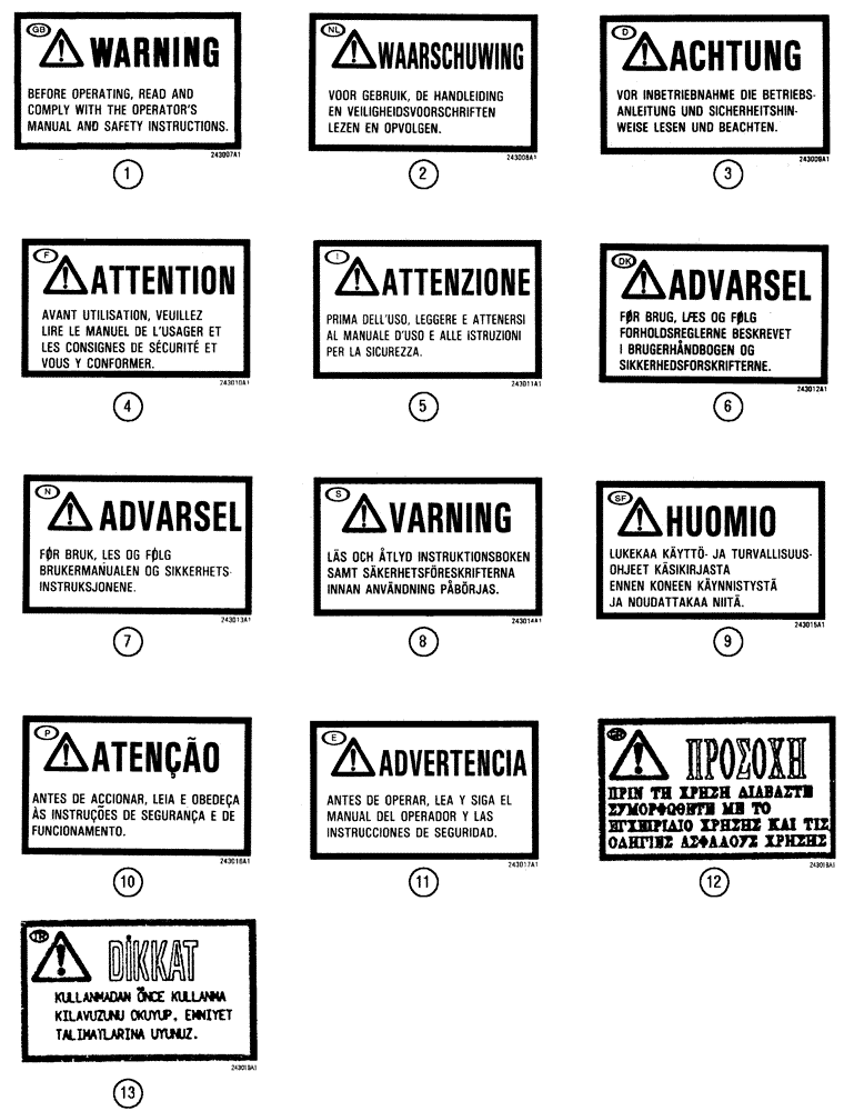 Схема запчастей Case IH MX110 - (09-91) - DECALS (09) - CHASSIS/ATTACHMENTS