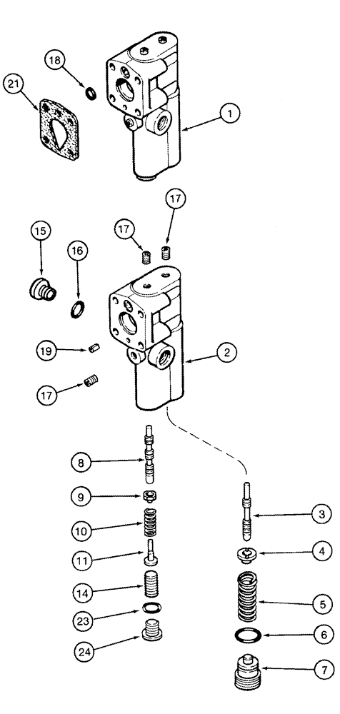 Схема запчастей Case IH 420 - (08-06) - HYDRAULIC PISTON PUMP COMPENSATOR (07) - HYDRAULICS