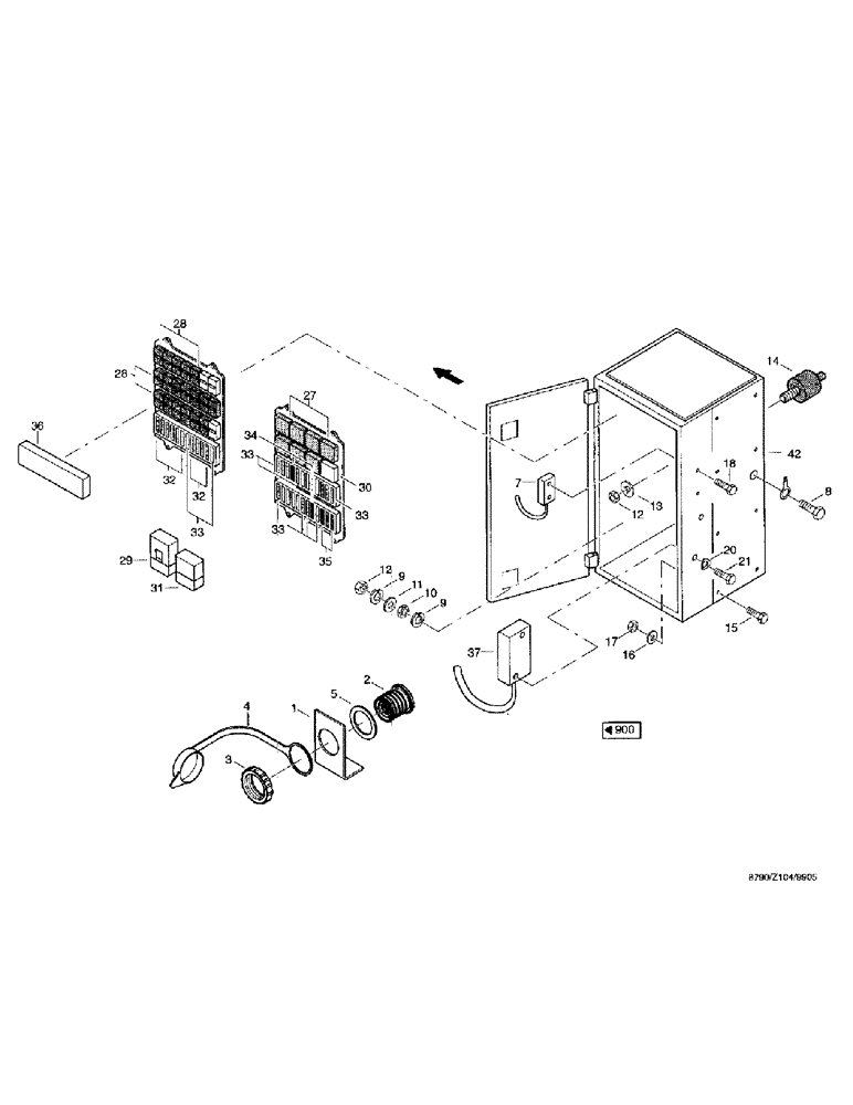 Схема запчастей Case IH 8790 - (248) - CENTRAL ELECTRICAL SYSTEM, SWITCH BOX (55) - ELECTRICAL SYSTEMS