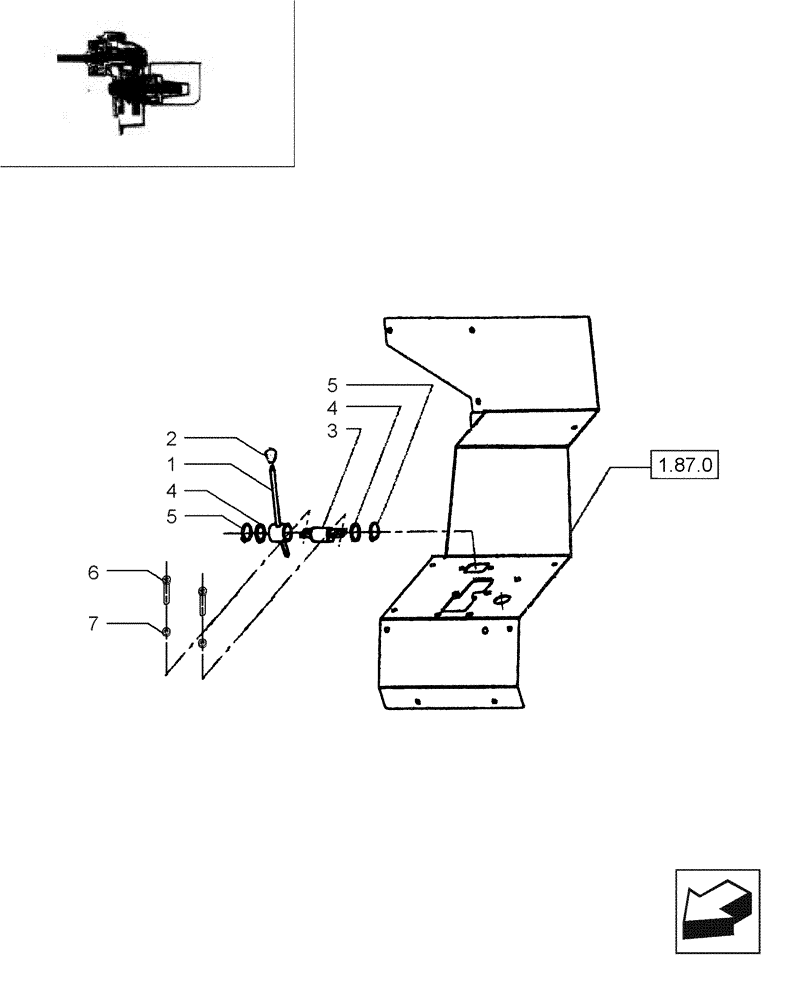 Схема запчастей Case IH JX80 - (1.92.0[32]) - CAB - POWER TAKE-OFF CONTROL - LEVER (10) - OPERATORS PLATFORM/CAB