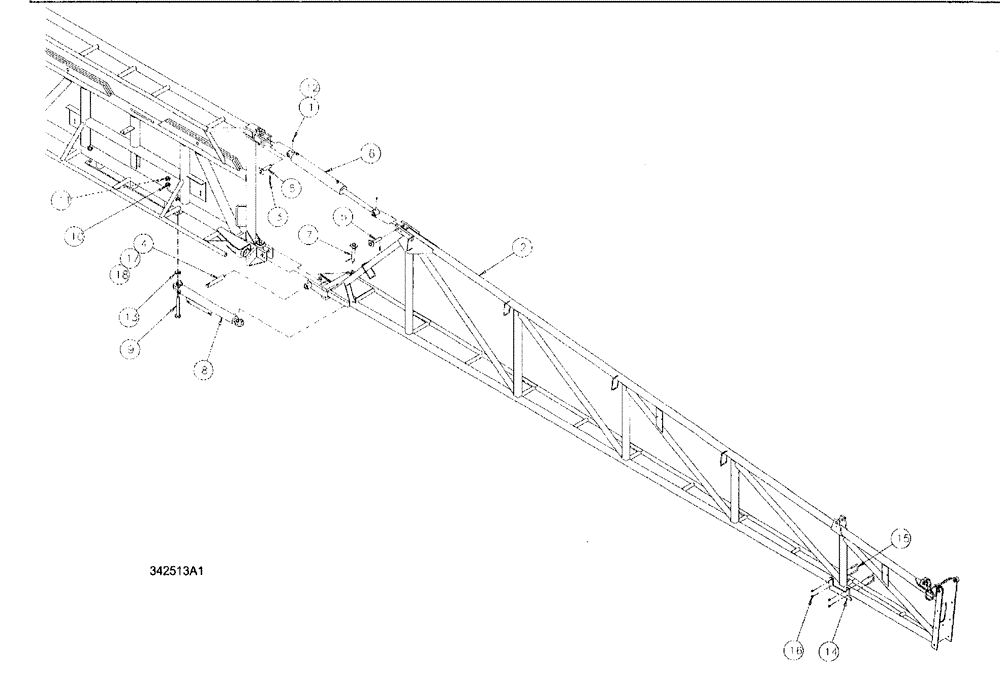 Схема запчастей Case IH SPX3200 - (08-006) - BOOM GRP, RH-6 - 1.25"PV (78) - SPRAYING