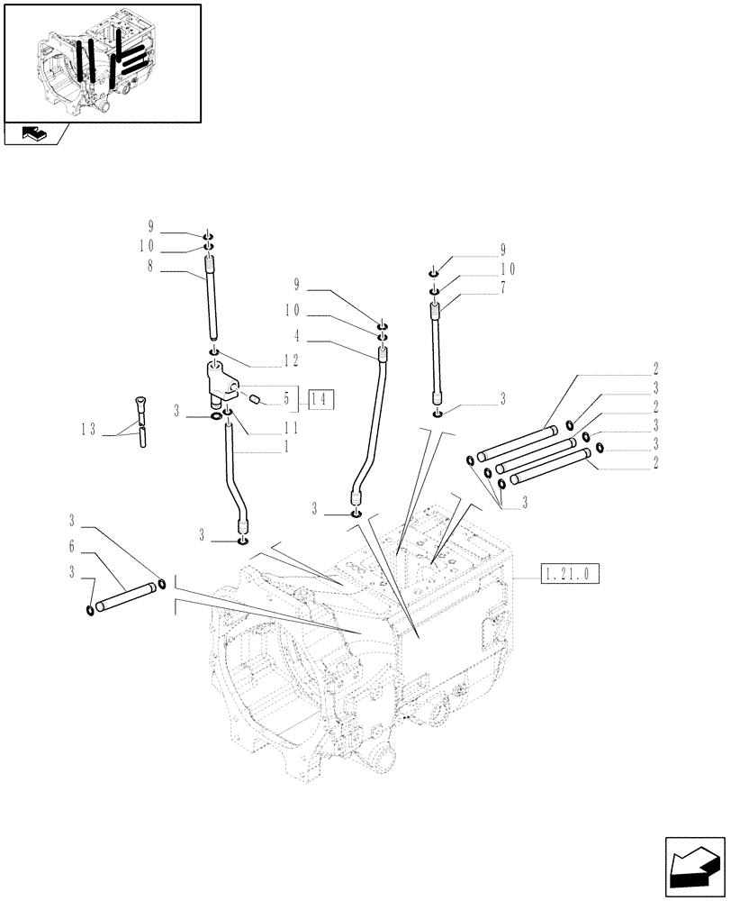 Схема запчастей Case IH PUMA 195 - (1.29.6[01]) - HYDRAULIC GEARBOX CONTROL (03) - TRANSMISSION