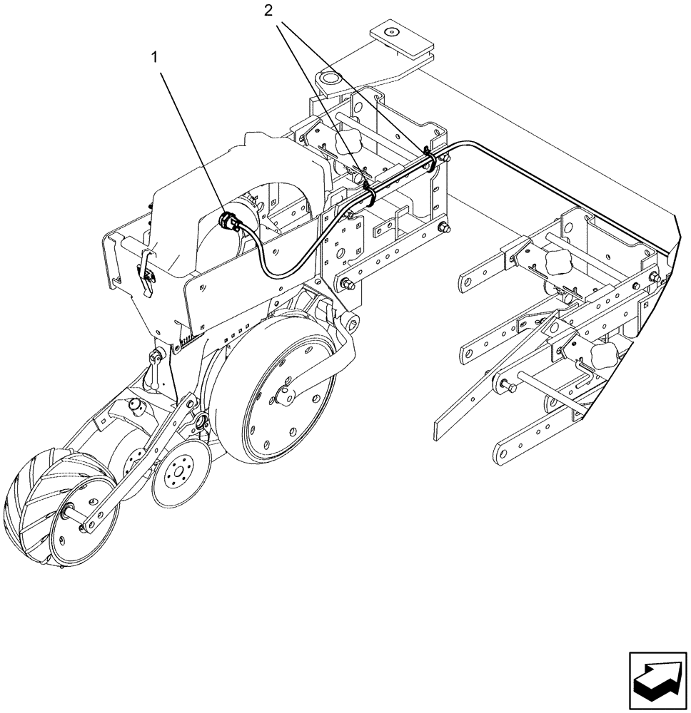 Схема запчастей Case IH 1240 - (39.110.10) - VACUUM SENSORS 12/23 ROW, 16/31 ROW & 24 ROW (39) - FRAMES AND BALLASTING