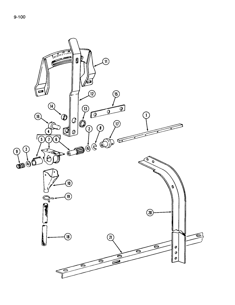 Схема запчастей Case IH 310 - (9-100) - AVADEX FEED SHAFT (09) - CHASSIS/ATTACHMENTS