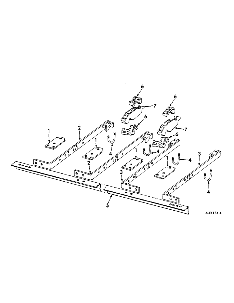 Схема запчастей Case IH 87 - (Q-05) - HOPPER SUPPORT, ONE PER ROW 