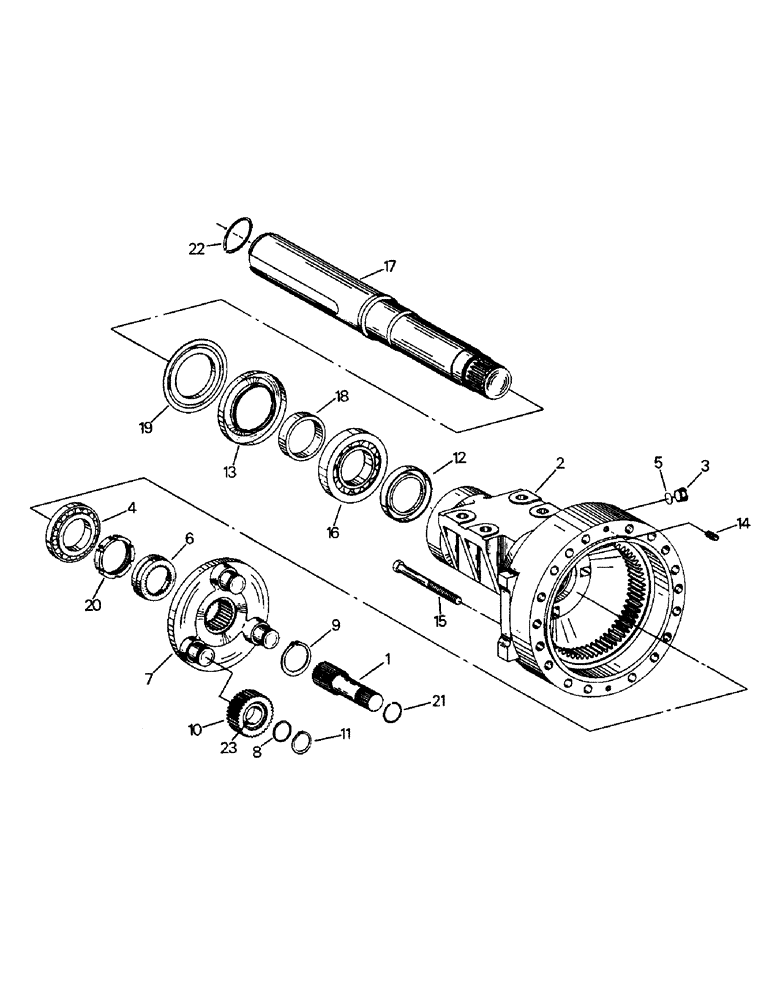 Схема запчастей Case IH 9110 - (04-93) - PLANETARY AND AXLE END, MODEL AP-3445 ADJUSTABLE BAR (04) - Drive Train