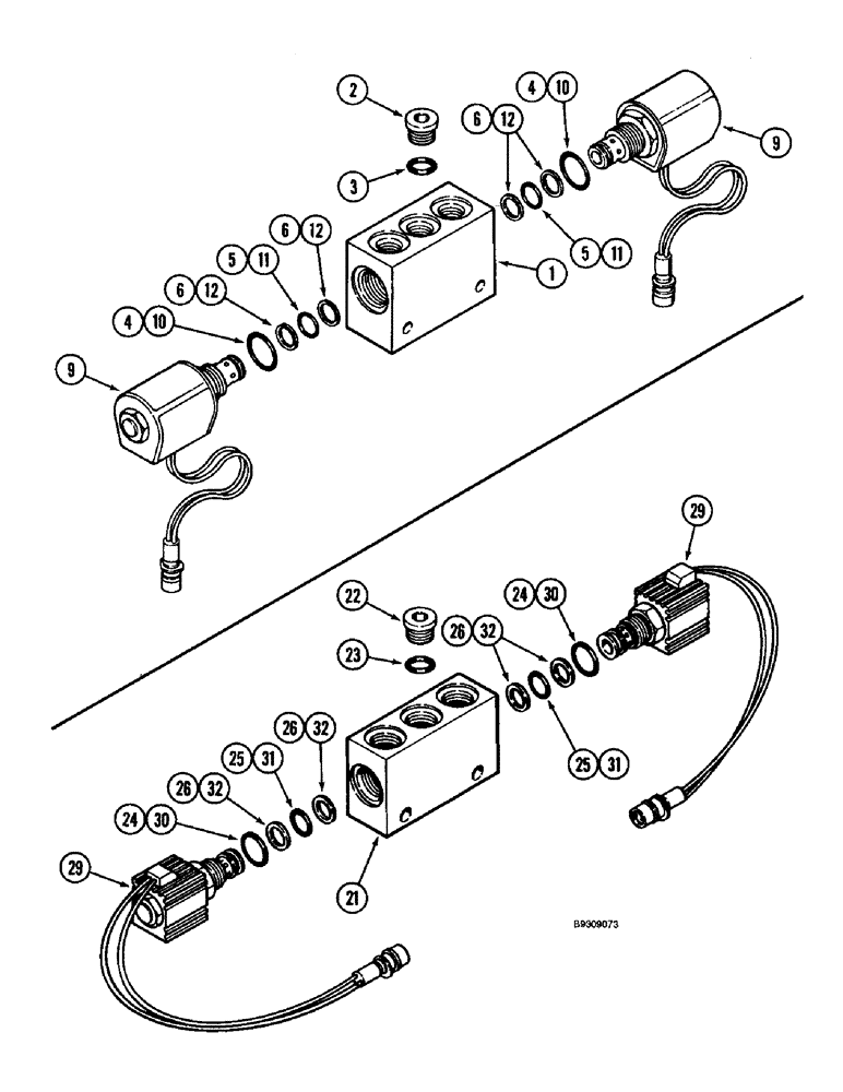 Схема запчастей Case IH 900 - (8-116) - ROW MARKER VALVE (08) - HYDRAULICS