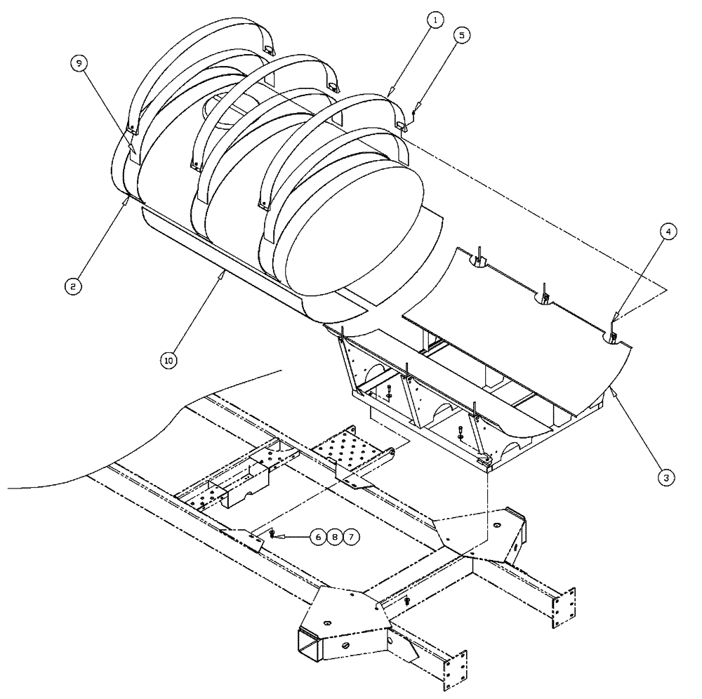 Схема запчастей Case IH PATRIOT 150 - (09-022) - 500 GALLON ELLIPTICAL, 750 GALLON ELLIPTICAL, 700 GALLON SS - PRODUCT TANK Liquid Plumbing